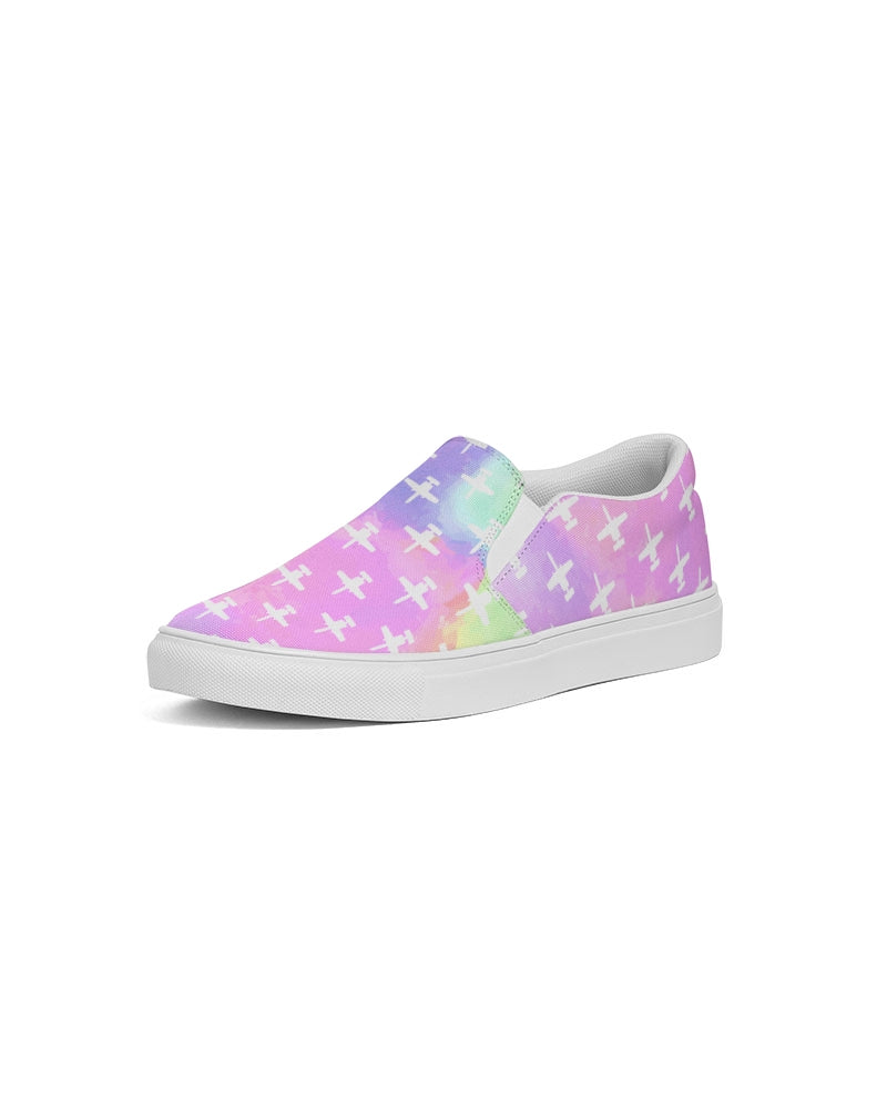 A-10 Bright Tie Dye Print Slip-On Canvas Shoe