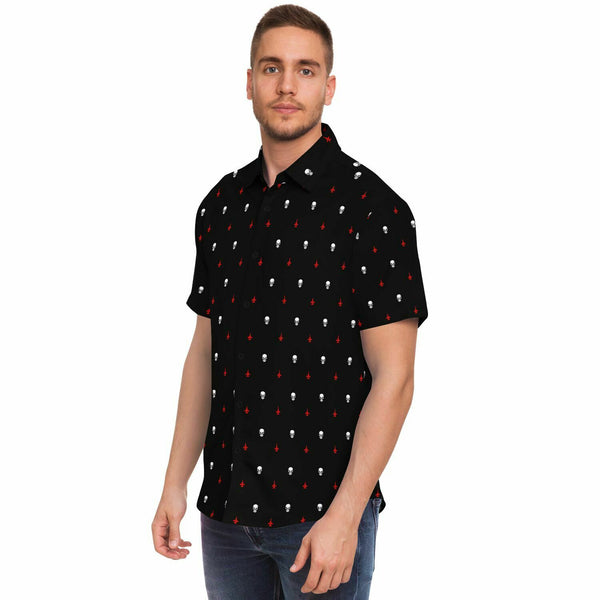 416 FLTS 'Skulls and Jets' Mens Button Down Shirt