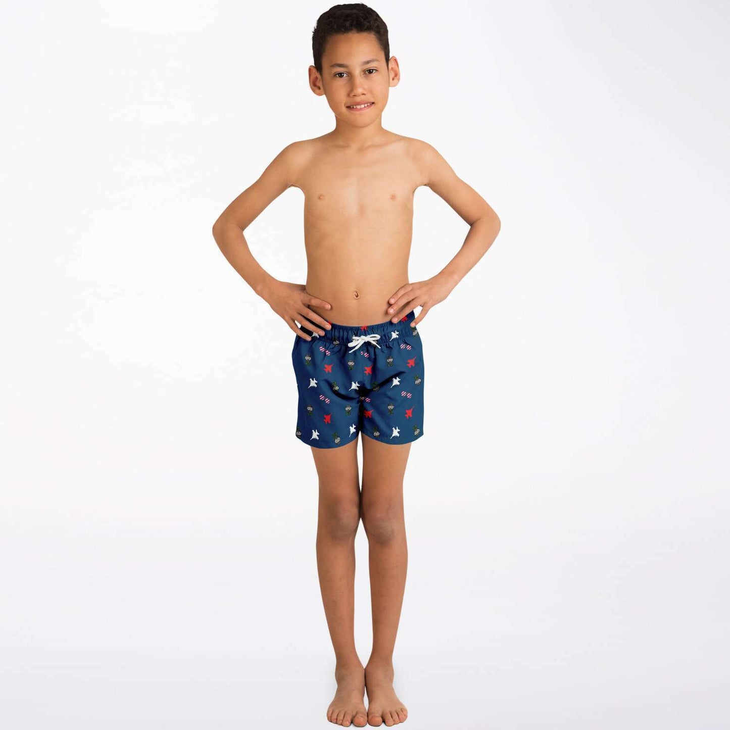 Kayla Brooks XS Growler Lil Fighter BOYS swim trunks