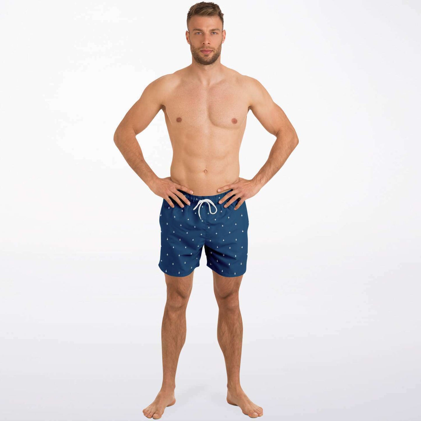 F-15C 'Subtle Plane' Navy Blue Mens Swim Trunks