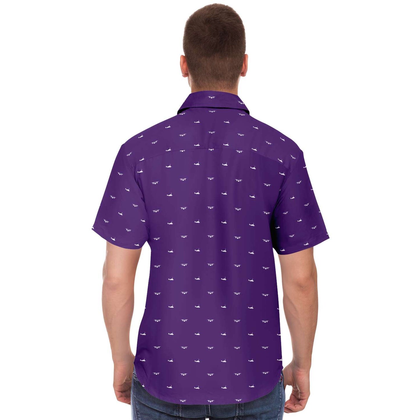 VMM-364 'Alternating Osprey' Purple Fox Mens Button Down Shirt