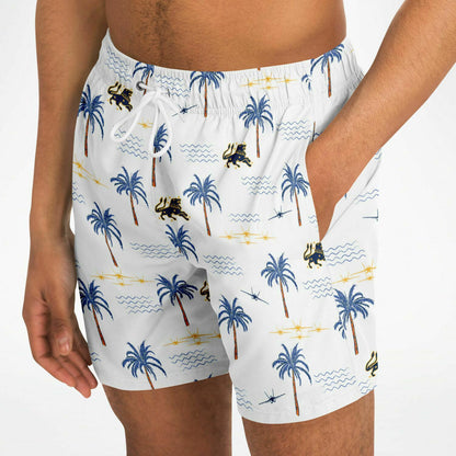VFA-213 Mens ' White Hawaiian' Swim Trunks