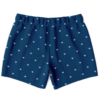 Bridget Ladd Large HC.KC 130j stroked #64 and white Swim Trunks Men - AOP