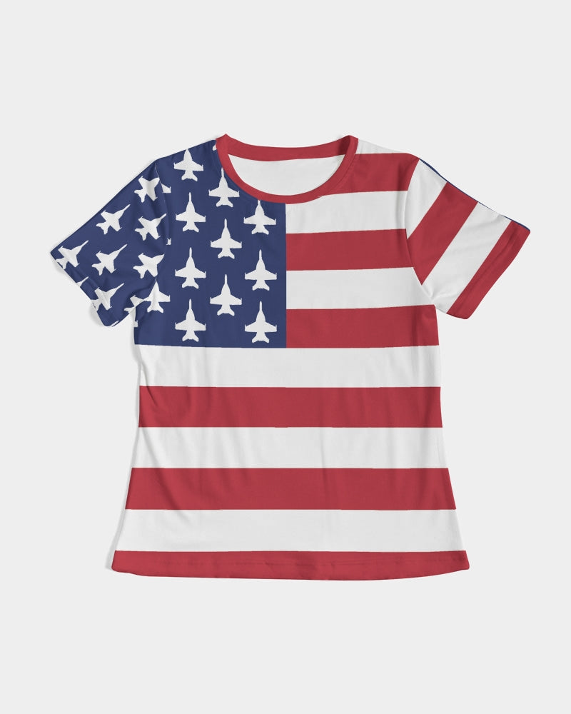 F-18 American Flag Women's Tee