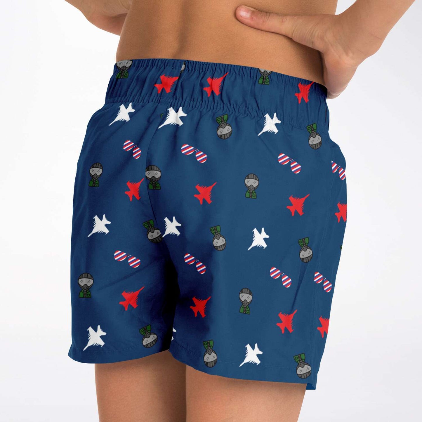 Kayla Brooks XS Growler Lil Fighter BOYS swim trunks