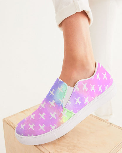 A-10 Bright Tie Dye Print Slip-On Canvas Shoe