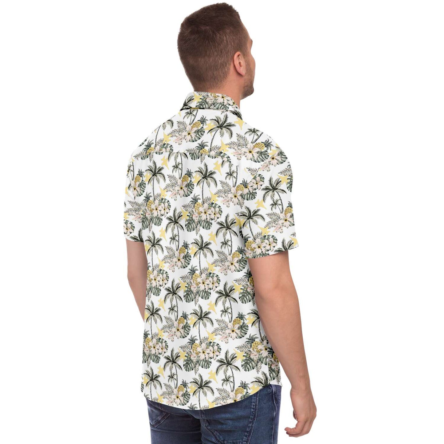 F-18 Classy Mens Hawaiian Button Down Shirt good