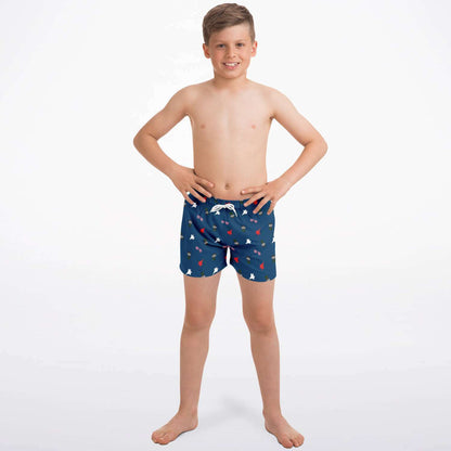 ANY Aircraft 'Lil Fighter in the USA' Boys Swim Trunks