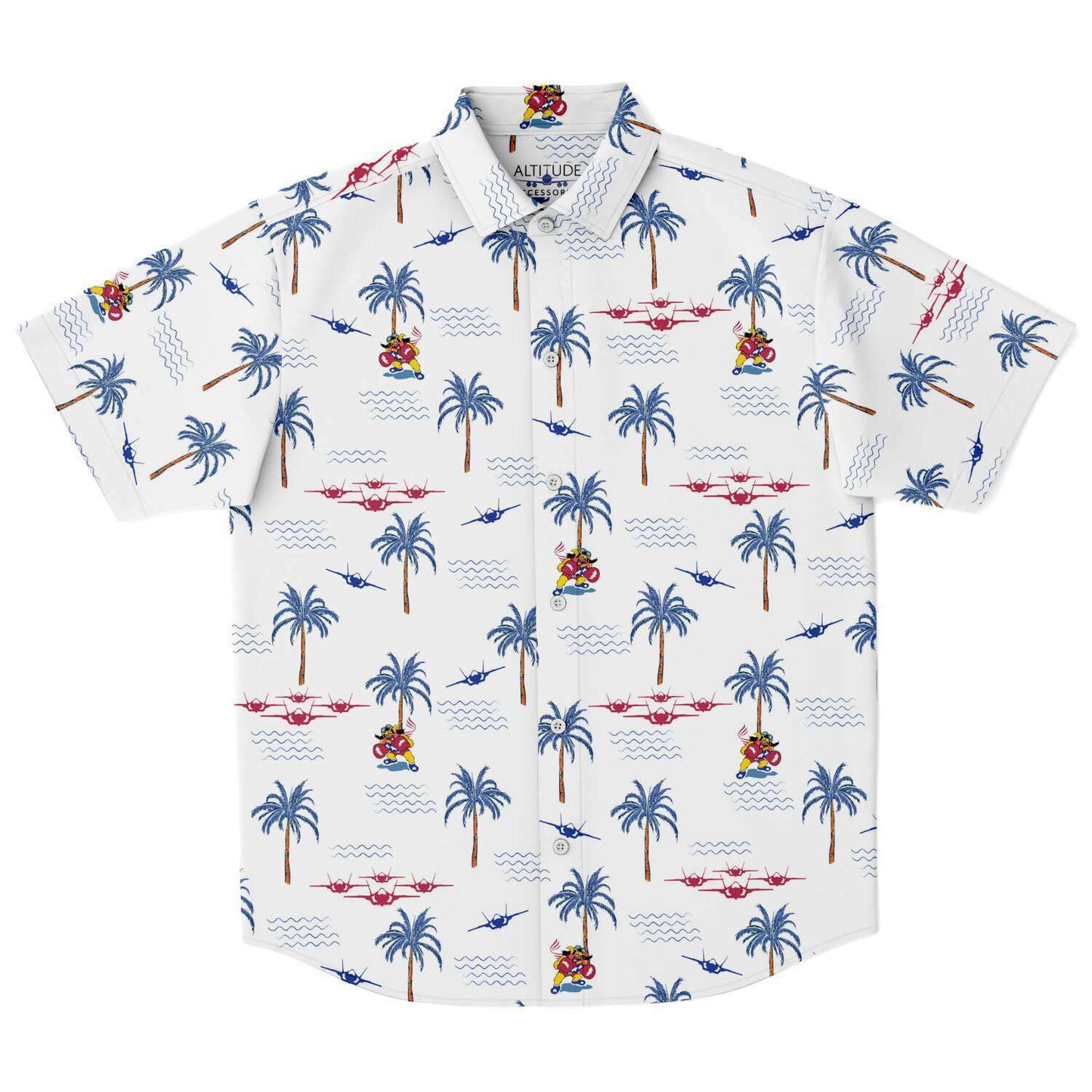 62nd Mens 'White Hawaiian' Button Down Shirt