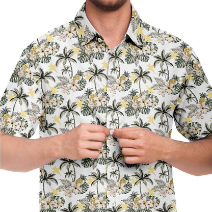 F-18 Classy Mens Hawaiian Button Down Shirt good