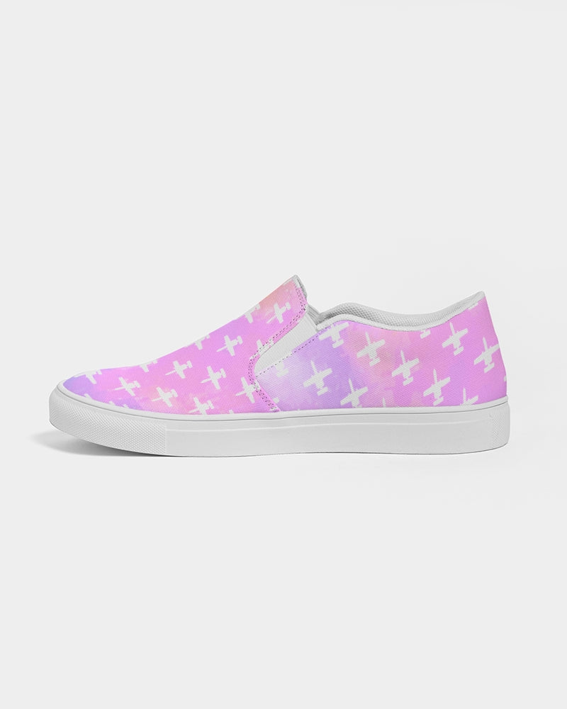 A-10 Bright Tie Dye Print Slip-On Canvas Shoe