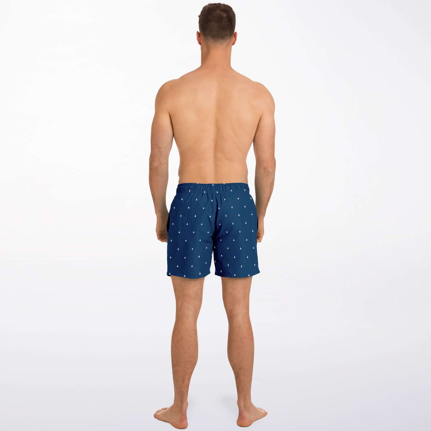 F-15C 'Subtle Plane' Navy Blue Mens Swim Trunks