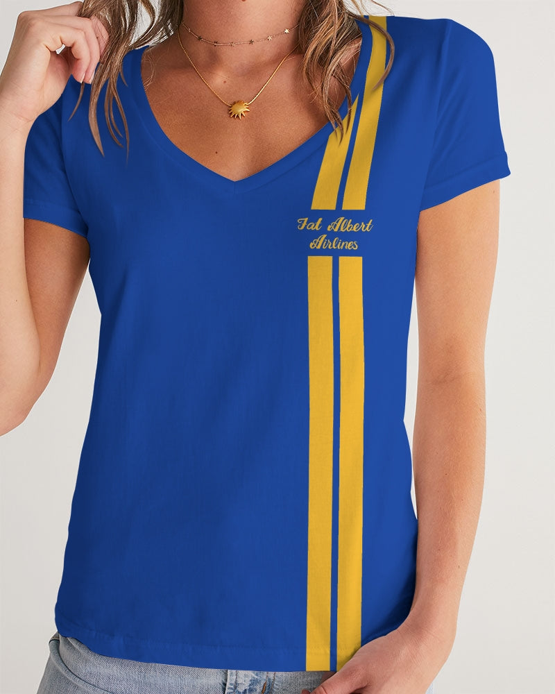 Blue Angels 'Fat Albert Airlines' Women's V-Neck Tee