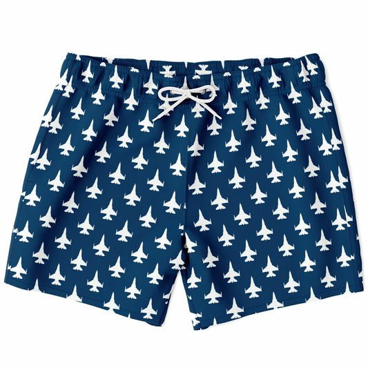 Nicole Neilson Boodée Medium F-16 BOLD Swim Trunks Men - #64 and white