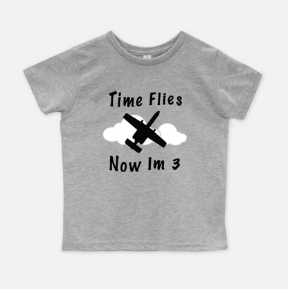 ANY Age & Aircraft 'Time Flies' Birthday Shirt