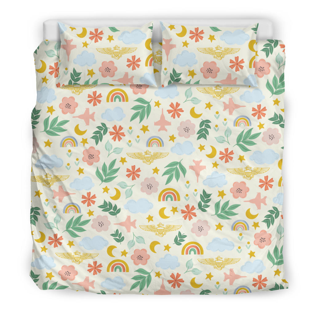 F-18 and pilot wings girls duvet cover