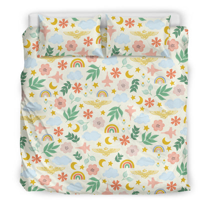 F-18 and pilot wings girls duvet cover