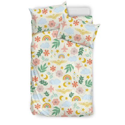 F-18 and pilot wings girls duvet cover