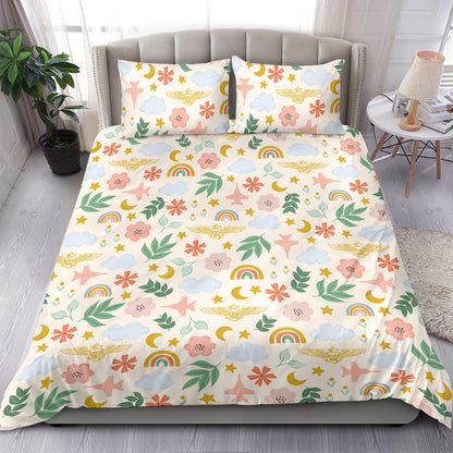 F-18 and pilot wings girls duvet cover