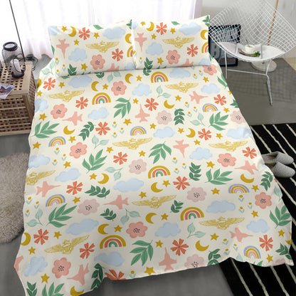 F-18 and pilot wings girls duvet cover