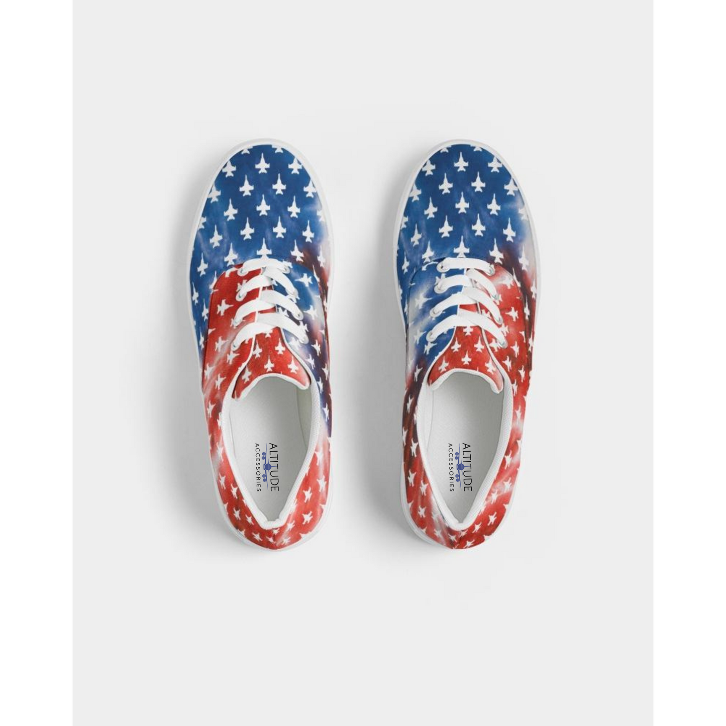 ANY Aircraft USA Tie Dye Women's Lace Up Canvas Shoes