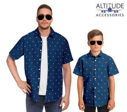 Boys 'Subtle Plane' Button Down Shirt