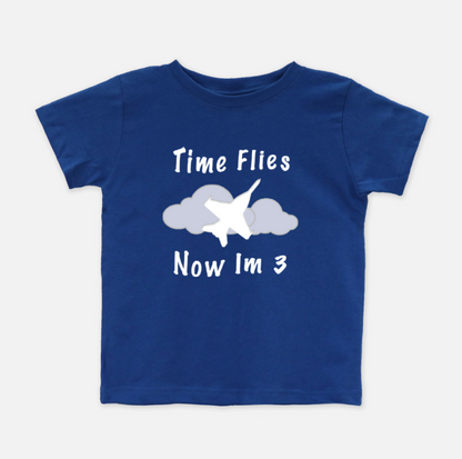 ANY Age & Aircraft 'Time Flies' Birthday Shirt