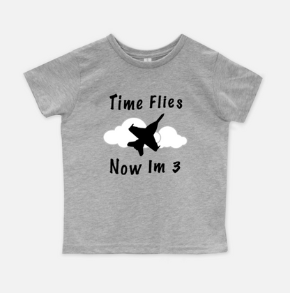 ANY Age & Aircraft 'Time Flies' Birthday Shirt