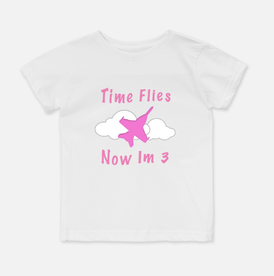 ANY Age & Aircraft 'Time Flies' Birthday Shirt