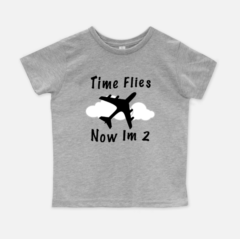 ANY Age & Aircraft 'Time Flies' Birthday Shirt