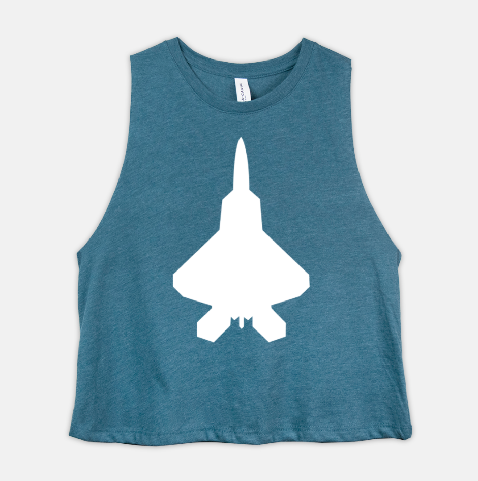 ANY Aircraft Bella Racerback Cropped Tank