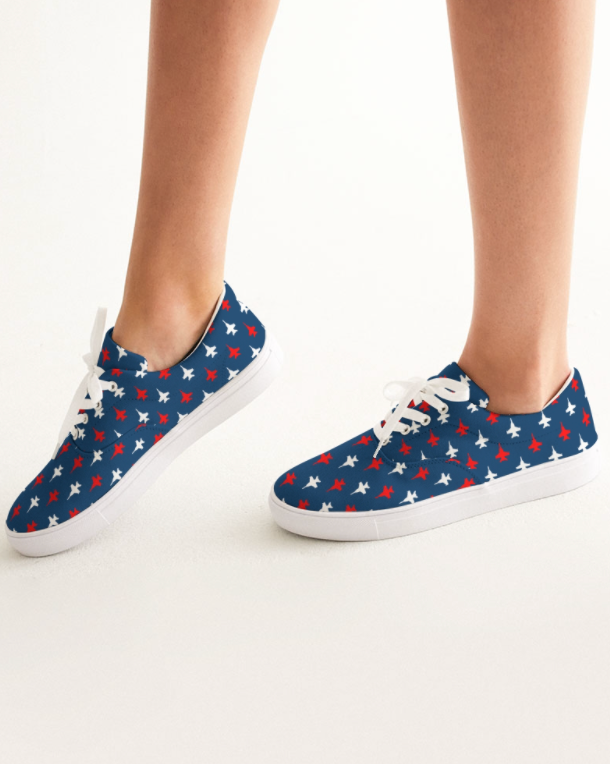 USA ANY Aircraft Womens 'Lace Up' Canvas Shoes (2 Colors)