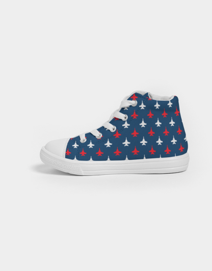 USA Toddler/Kids ANY Aircraft 'High Top' Shoes (2 Colors)