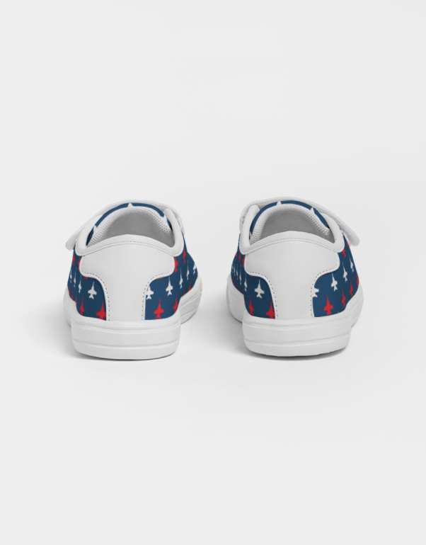 USA Toddler/Kids ANY Aircraft 'Velcro Strap' Canvas Shoes (2 Colors)