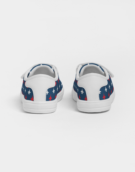 USA Toddler/Kids ANY Aircraft 'Velcro Strap' Canvas Shoes (2 Colors)