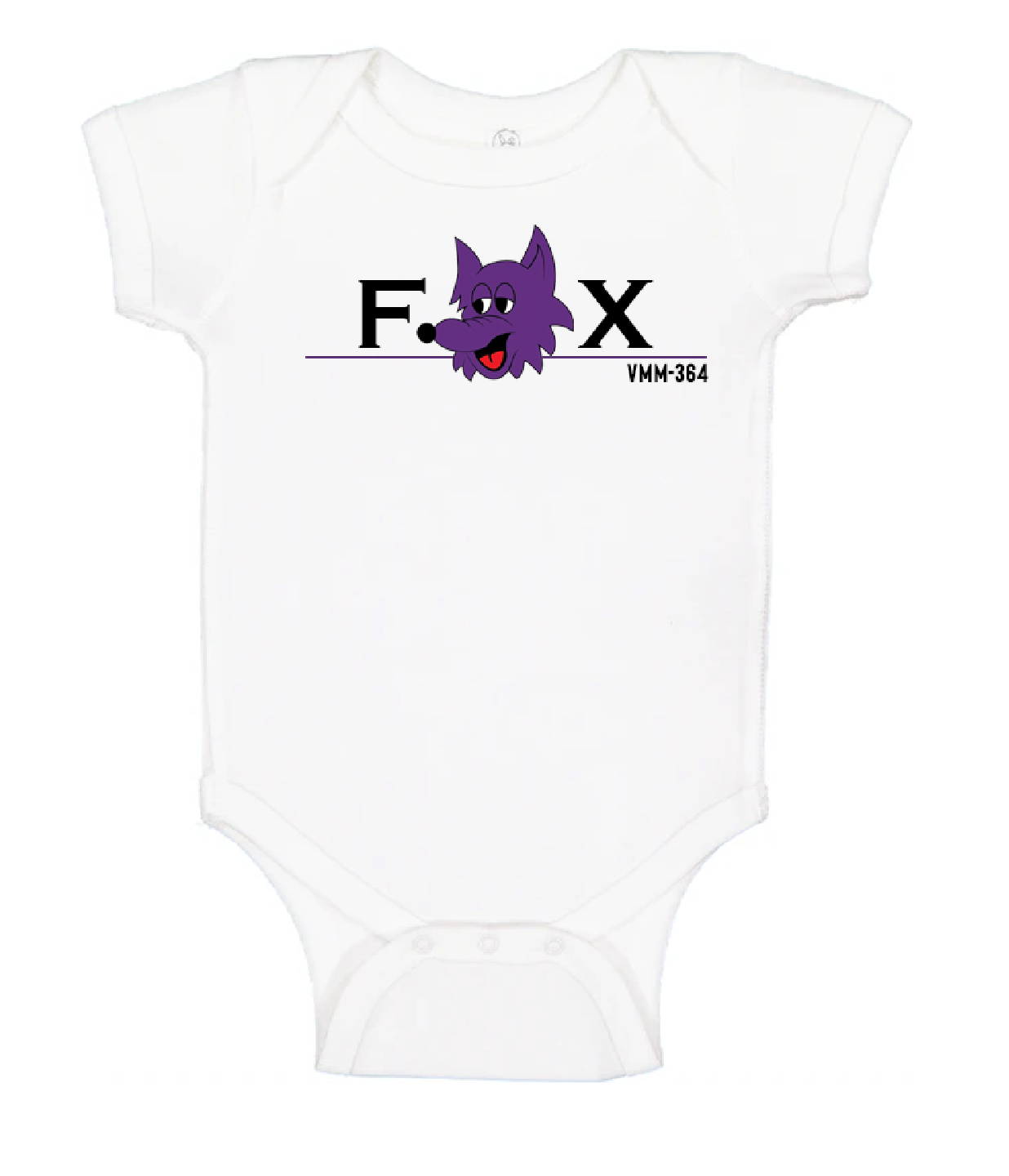 Purple Fox Baby Onesie