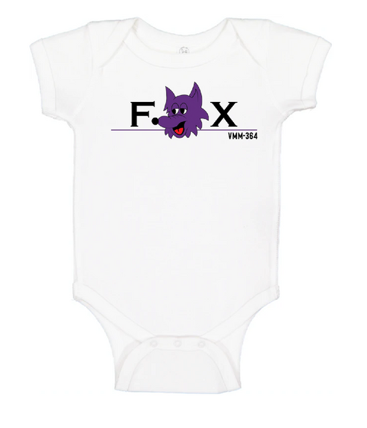 Purple Fox Baby Onesie