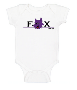Purple Fox Baby Onesie