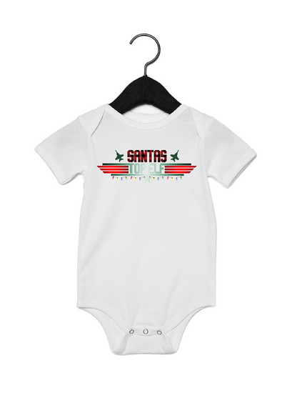 Santas Top Elf Baby Onesie (2 colors)