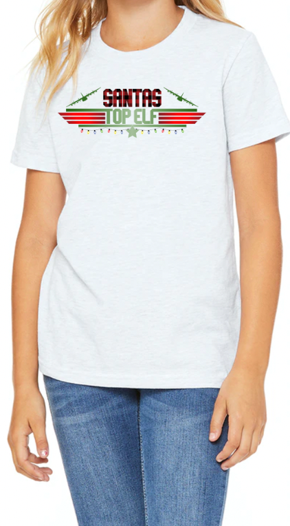 Santas Top Elf TODDLER and YOUTH Tees