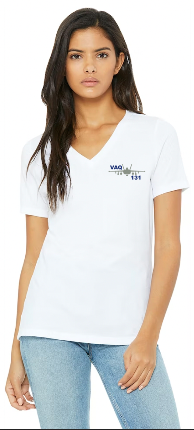 VAQ-131 Ladies V Neck Squadron Tee (2 colors)