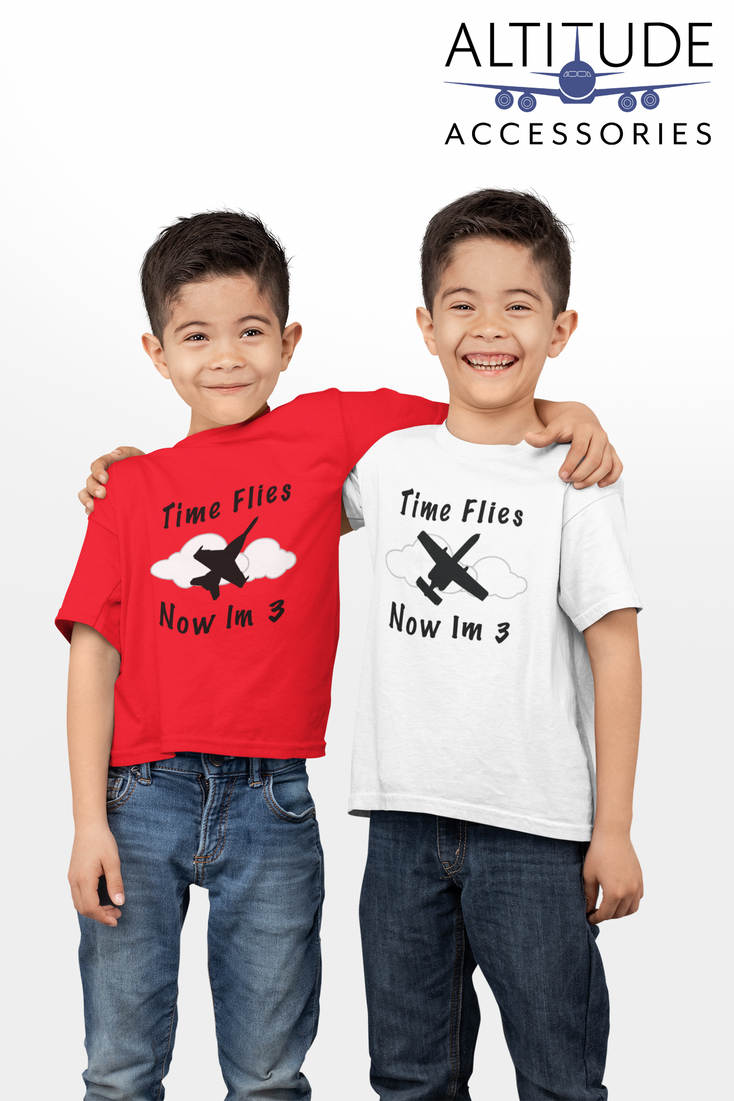 ANY Age & Aircraft 'Time Flies' Birthday Shirt