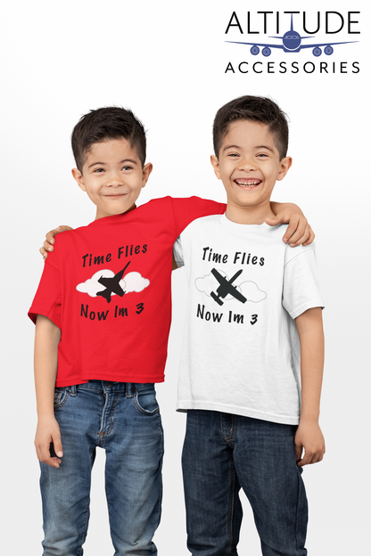 ANY Age & Aircraft 'Time Flies' Birthday Shirt