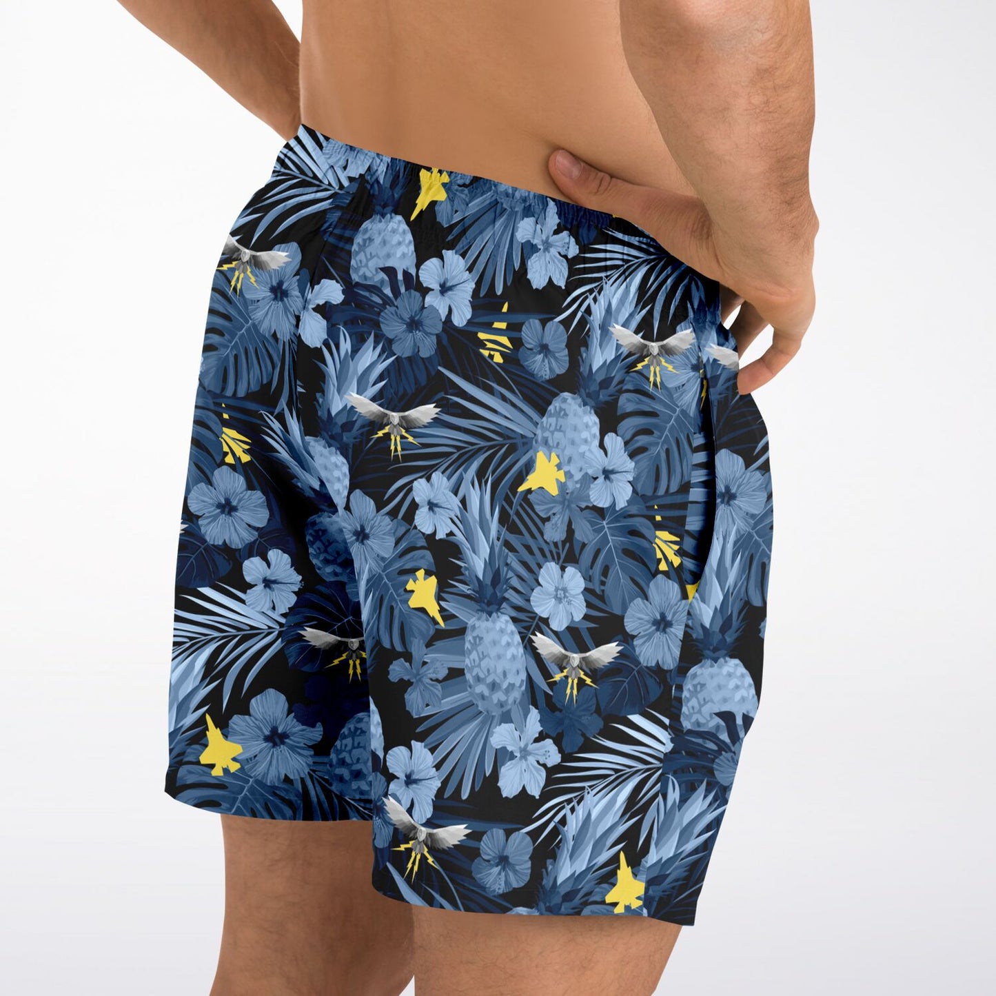 VMFAT-502 Mens 'Hawaiian Print' Swim Trunks