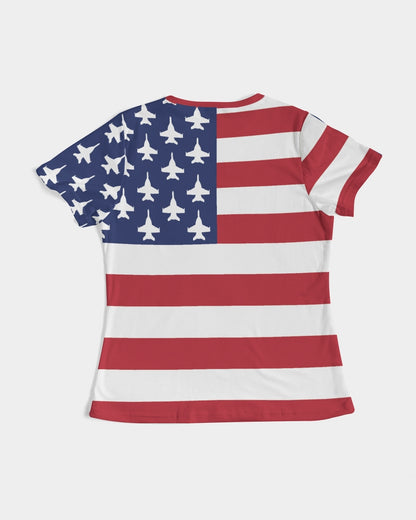 F-18 American Flag Women's Tee