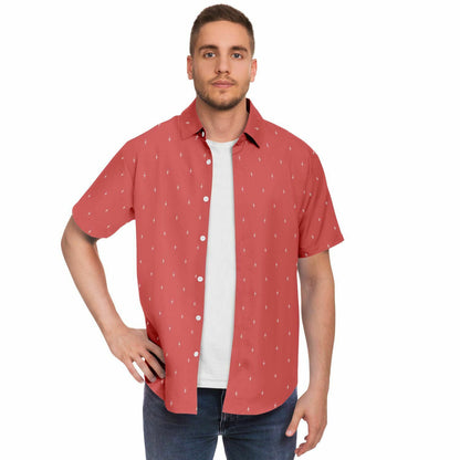 Deanna DeMattio XS CRJ-900 #38 and white stroked Short Sleeve Button Down Shirt
