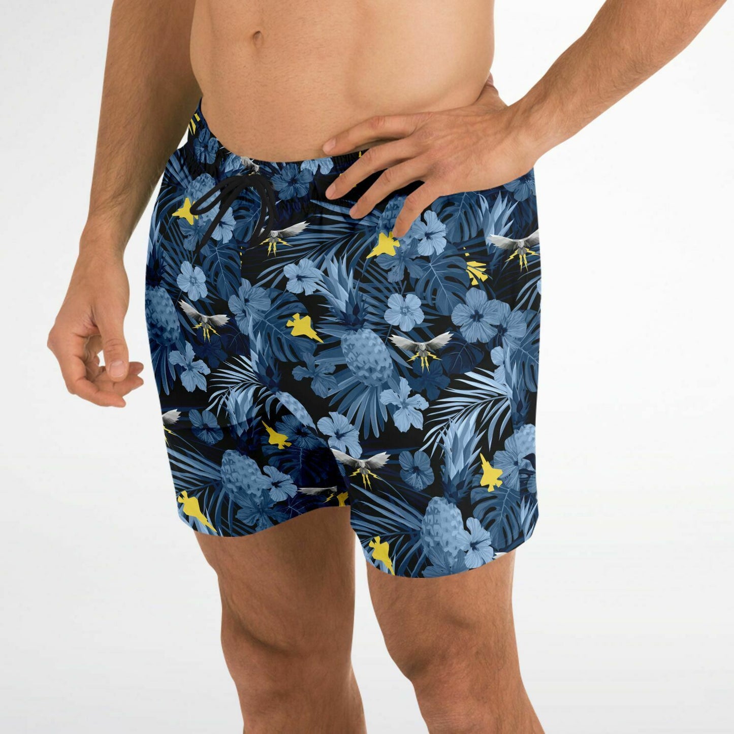 VMFAT-502 Mens 'Hawaiian Print' Swim Trunks
