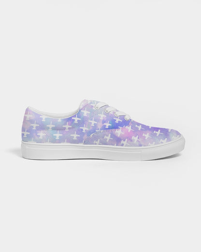 ANY Aircraft Purple Tie Dye Women's Lace Up Canvas Shoes (with or without RHFP logo)