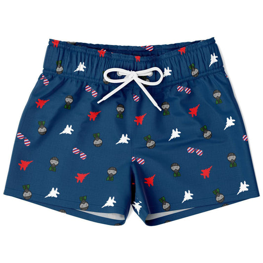 F-15E Lil Fighter in the USA Boys swim trunks