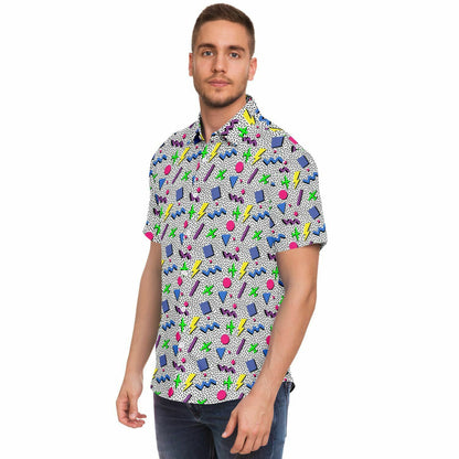 Benjamin Kromphardt XL Throwback Short Sleeve Button Down Shirt - AOP